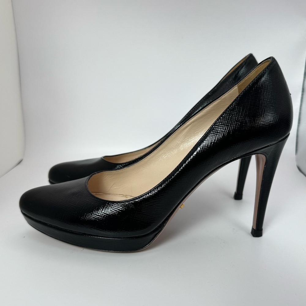 PRADA Black Patent Leather Heels – Size 37 - Picture 8 of 13